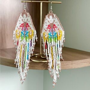 Colorful Insect Beaded Earrings